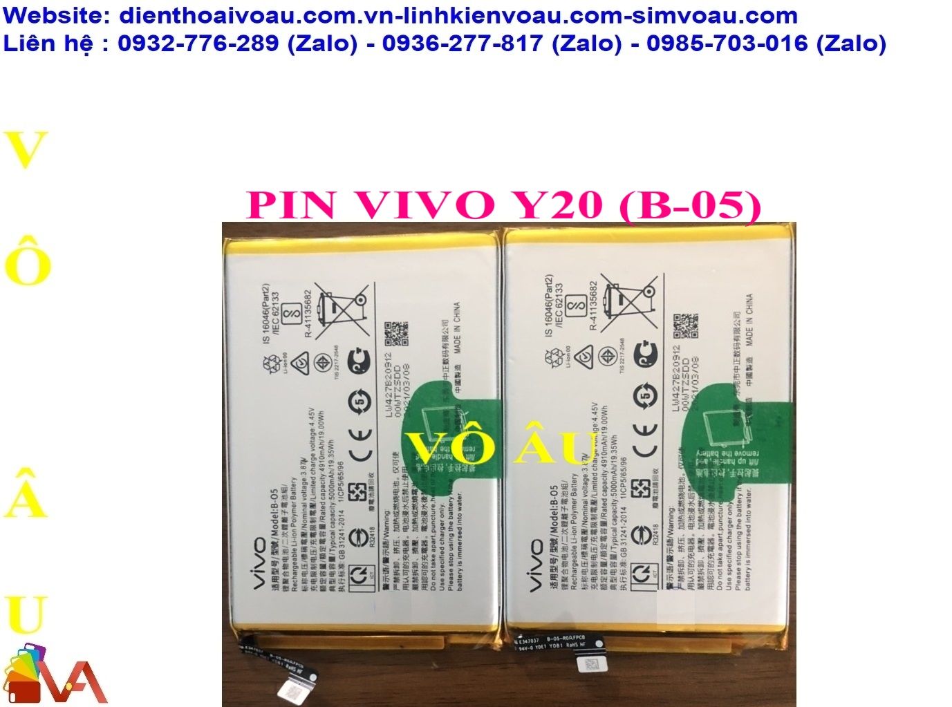 Chuyên phân phối pin Vivo