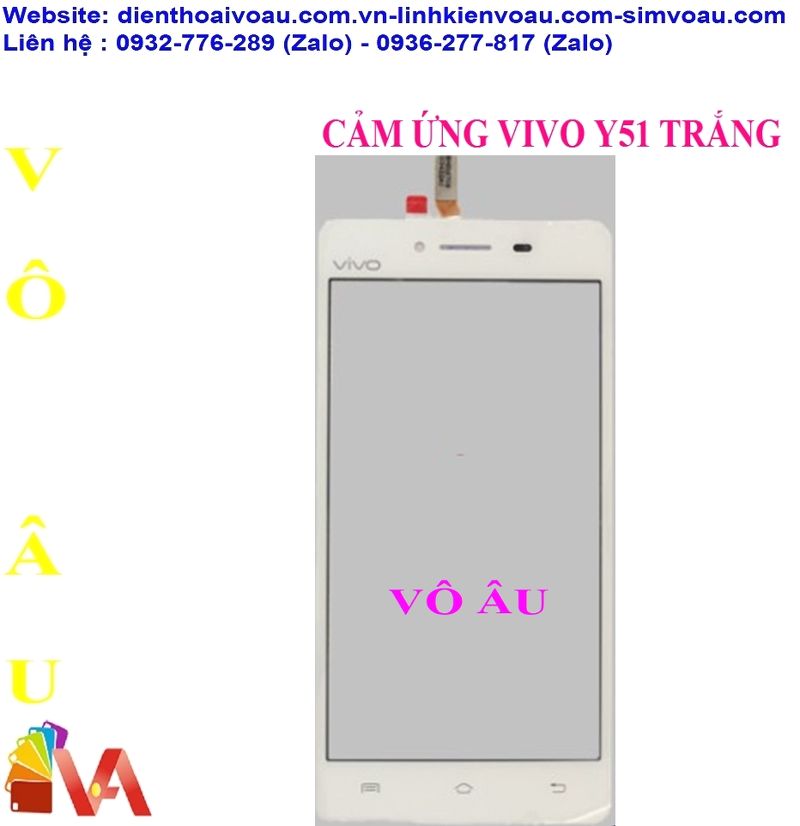 CẢM ỨNG VIVO Y51 MÀU TRẮNG