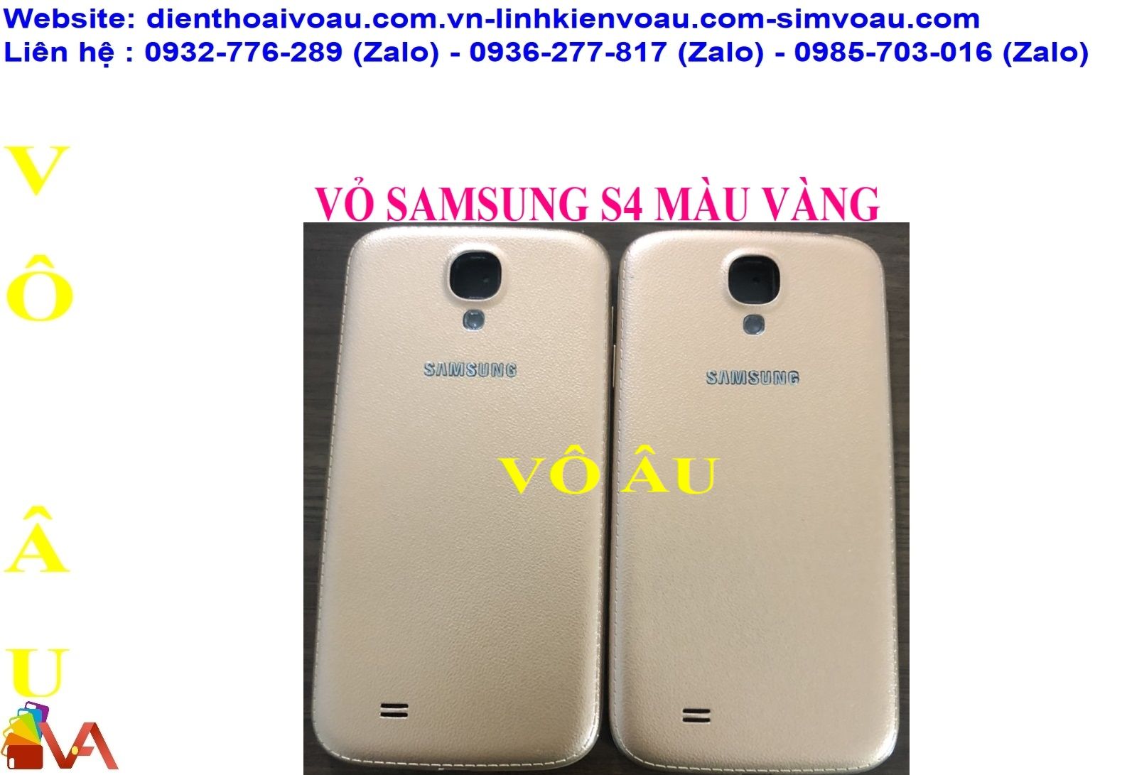 VỎ SAMSUNG S4 MÀU VÀNG