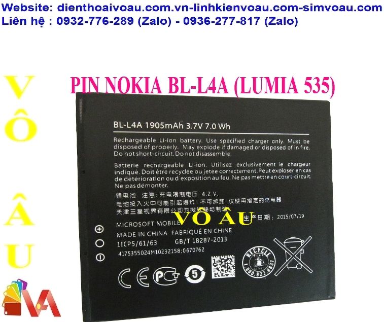 PIN LUMIA 535