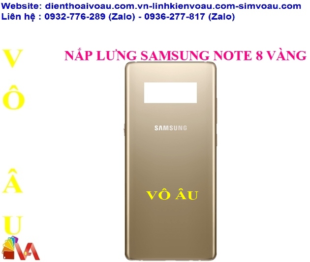 NẮP LƯNG SAMSUNG NOTE 8 MÀU VÀNG