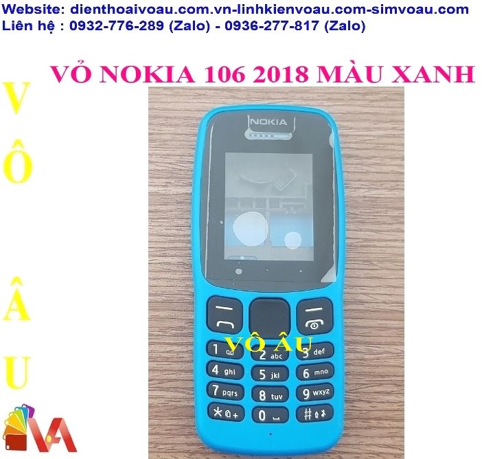 VỎ NOKIA 106 2018 MÀU XANH