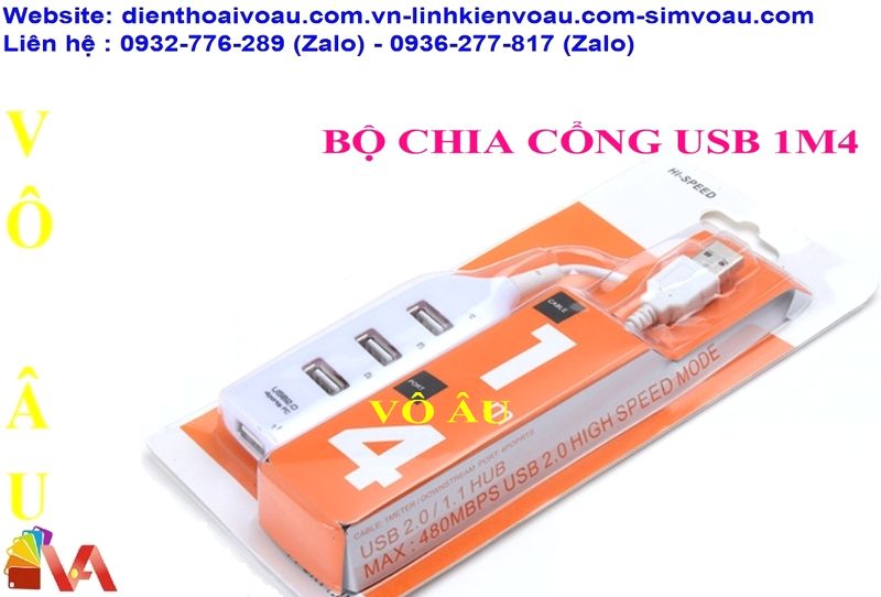 BỘ CHIA USB 4 CỔNG 1M4