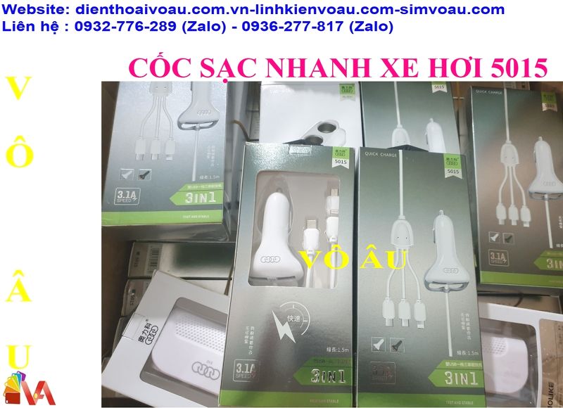 CỐC SẠC NHANH XE HƠI 5015