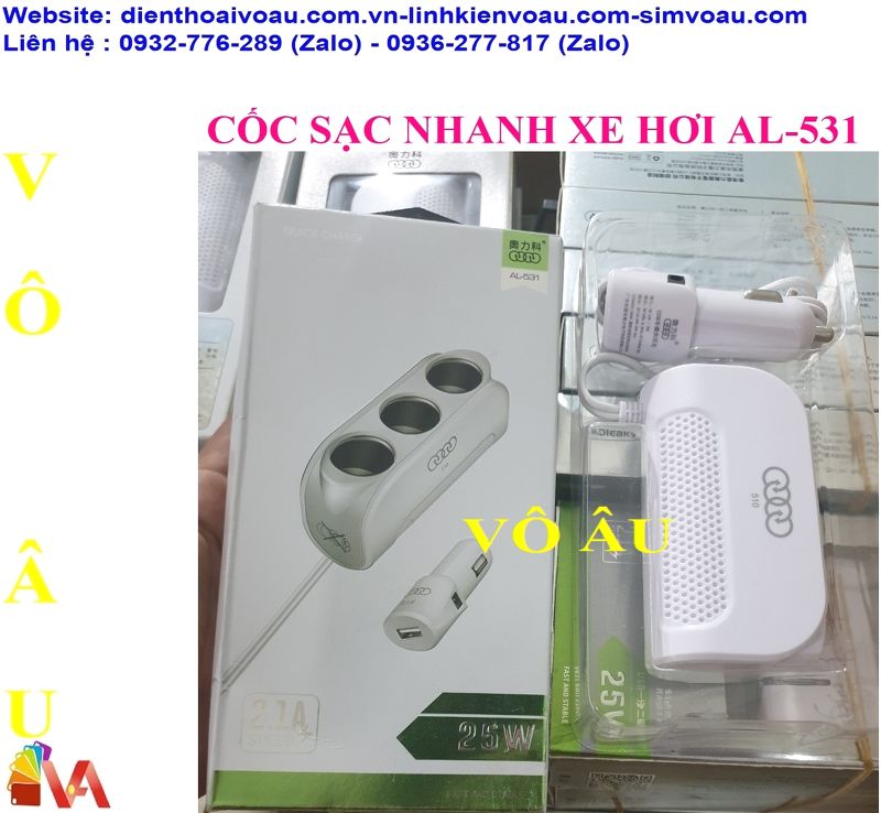 CỐC SẠC NHANH XE HƠI AL-531