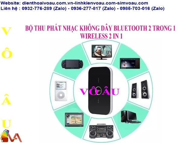 BỘ THU PHÁT NHẠC KHÔNG DÂY BLUETOOTH 2 TRONG 1