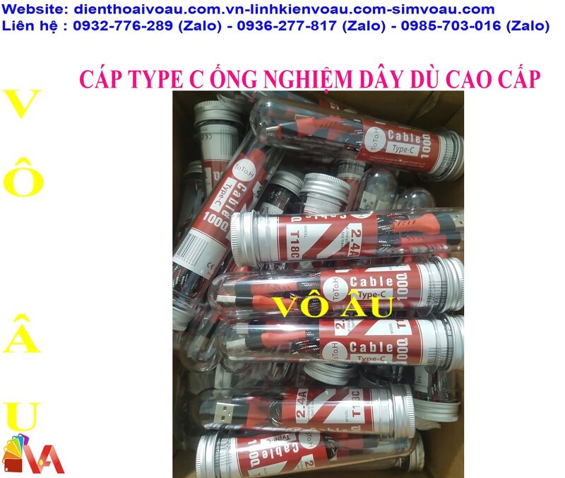 CÁP TYPE C ỐNG NGHIỆM DÂY DÙ CAO CẤP