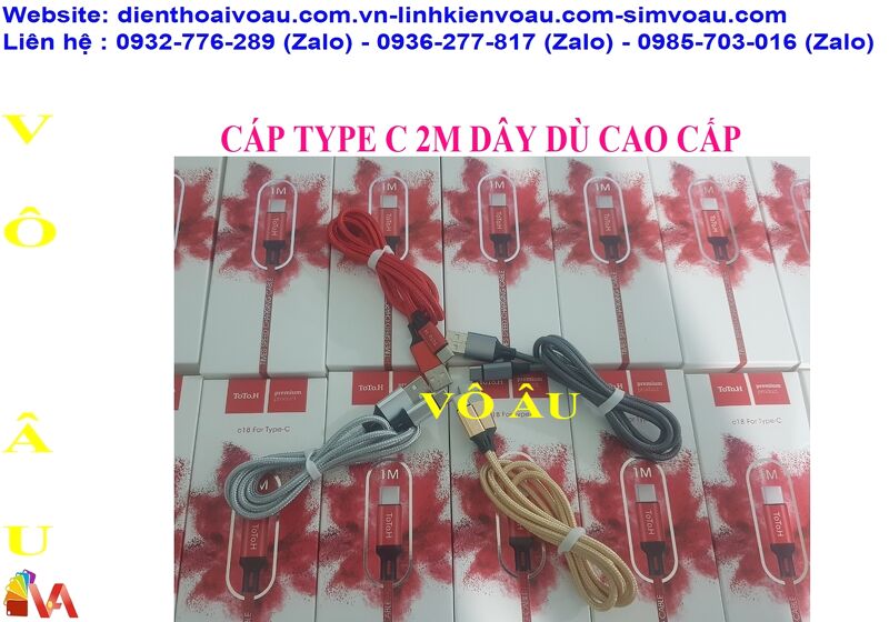 CÁP TYPE C 2M DÂY DÙ HỘP CAO CẤP