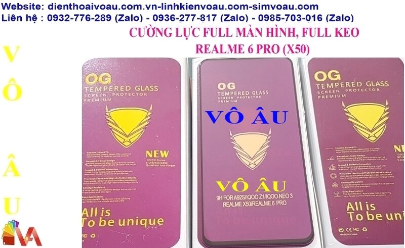 CƯỜNG LỰC REALME 6 PRO (X50) LOẠI OG