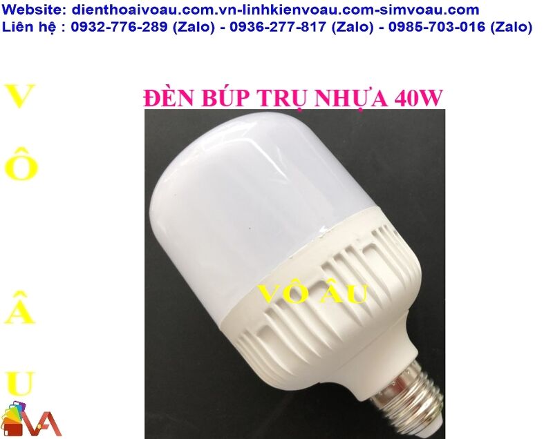 ĐÈN BÚP TRỤ NHỰA 40W