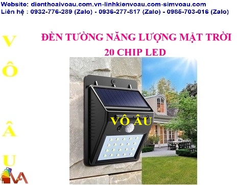 ĐÈN TƯỜNG NĂNG LƯỢNG MẶT TRỜI 20 CHIP LED