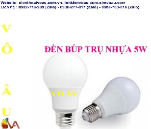 ĐÈN BÚP TRỤ NHỰA 5W