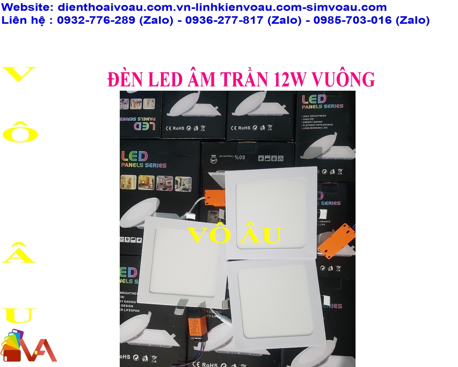 ĐÈN LED ÂM TRẦN 12W VUÔNG