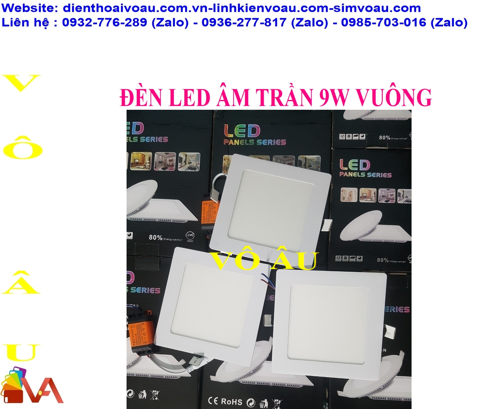 ĐÈN LED ÂM TRẦN 9W VUÔNG