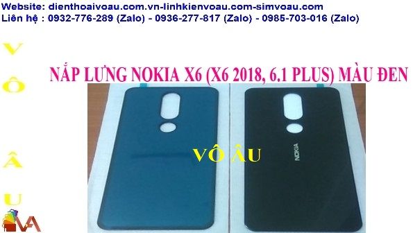 NẮP LƯNG NOKIA X6 2018 MÀU ĐEN