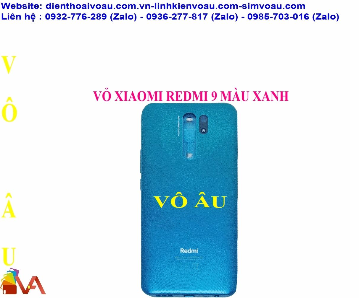 VỎ XIAOMI REDMI 9 MÀU XANH