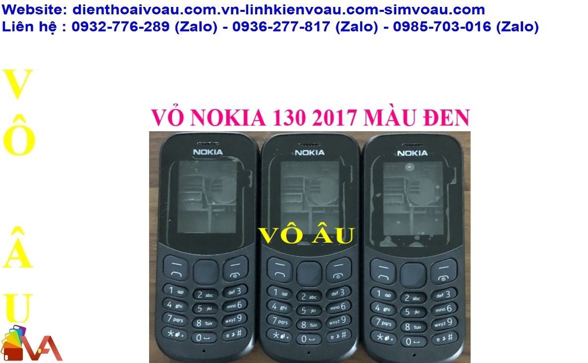 VỎ NOKIA 130 2017 MÀU ĐEN