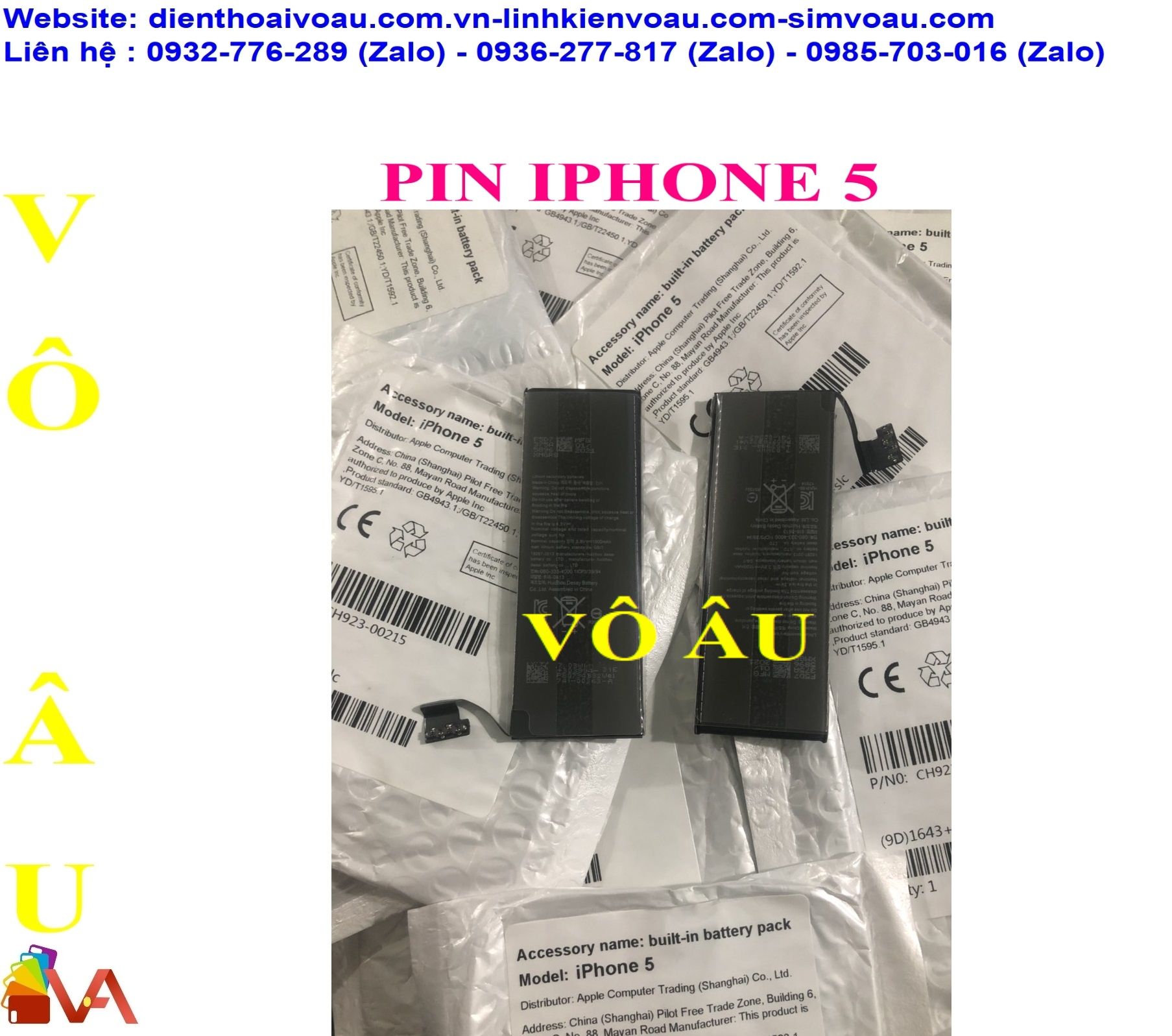 PIN IPHONE 5 ZIN DUNG LƯỢNG CAO