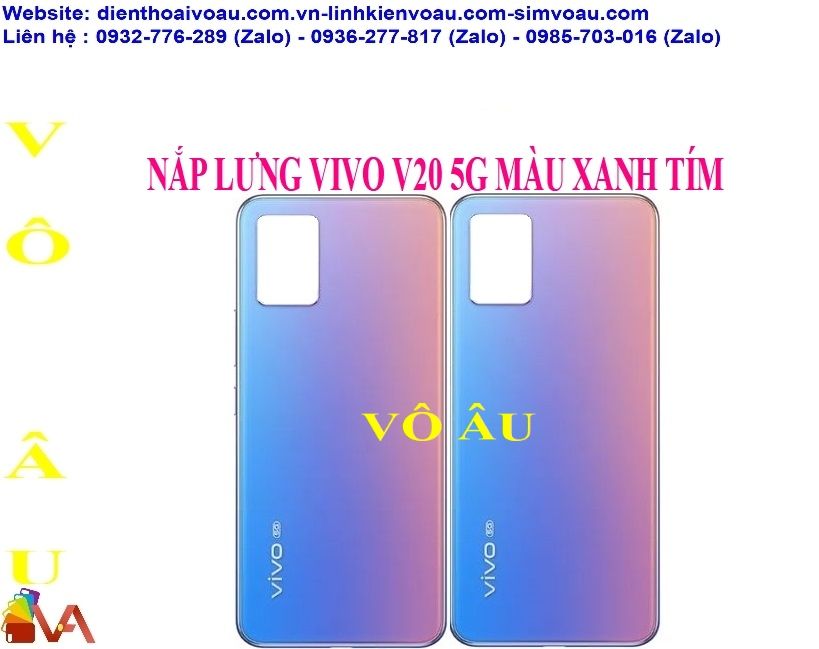 NẮP LƯNG VIVO V20 5G MÀU XANH TÍM