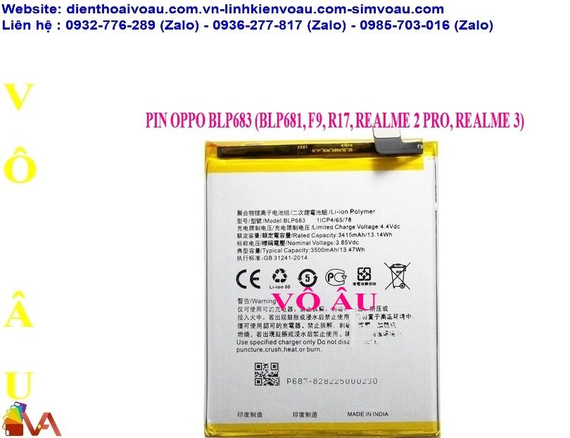 PIN OPPO blp681, BLP683