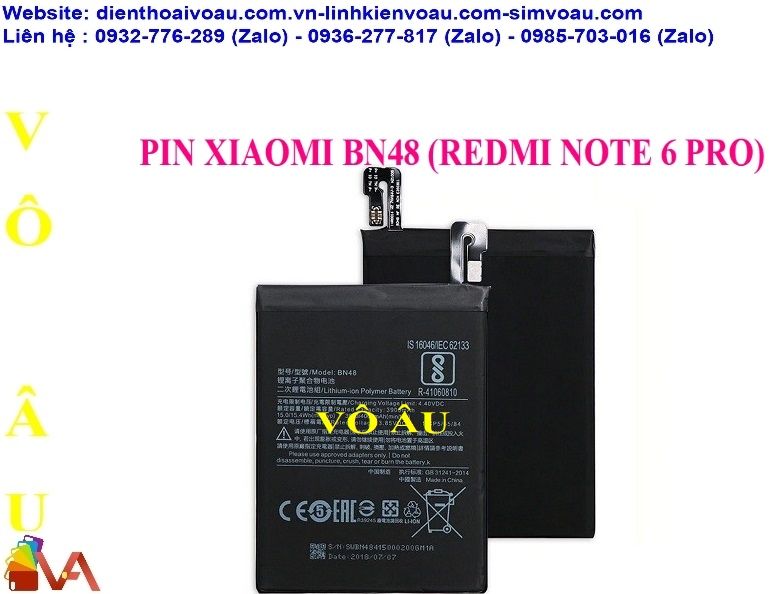 PIN XIAOMI BN48 (REDMI NOTE 6 PRO, REDMI 5 PRO)