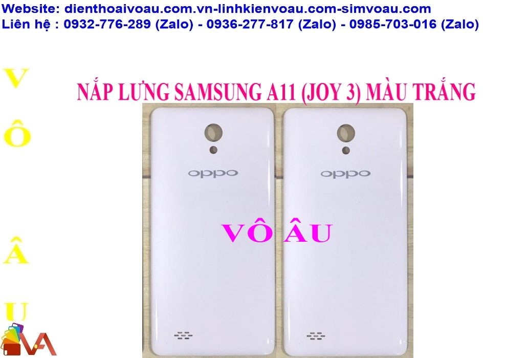 NẮP LƯNG OPPO A11 MÀU TRẮNG