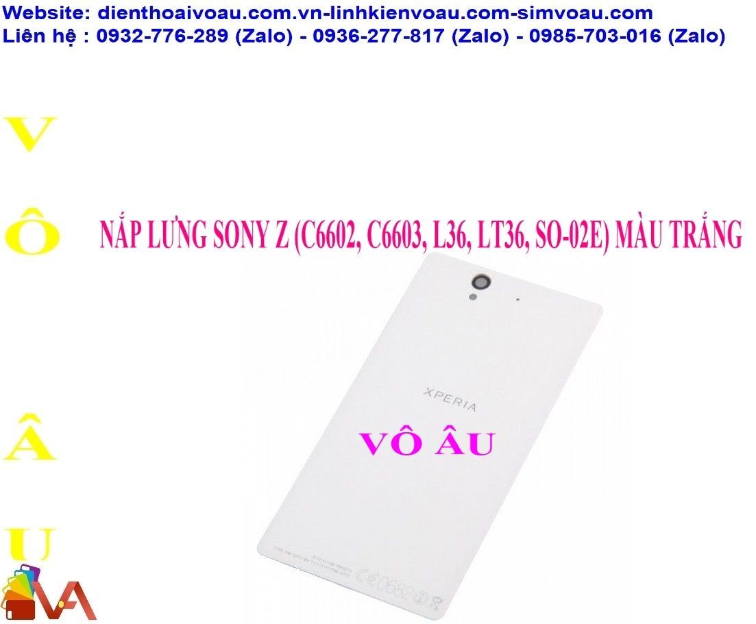 NẮP LƯNG SONY Z (C6602, C6603, L36, LT36, SO-02E) MÀU TRẮNG