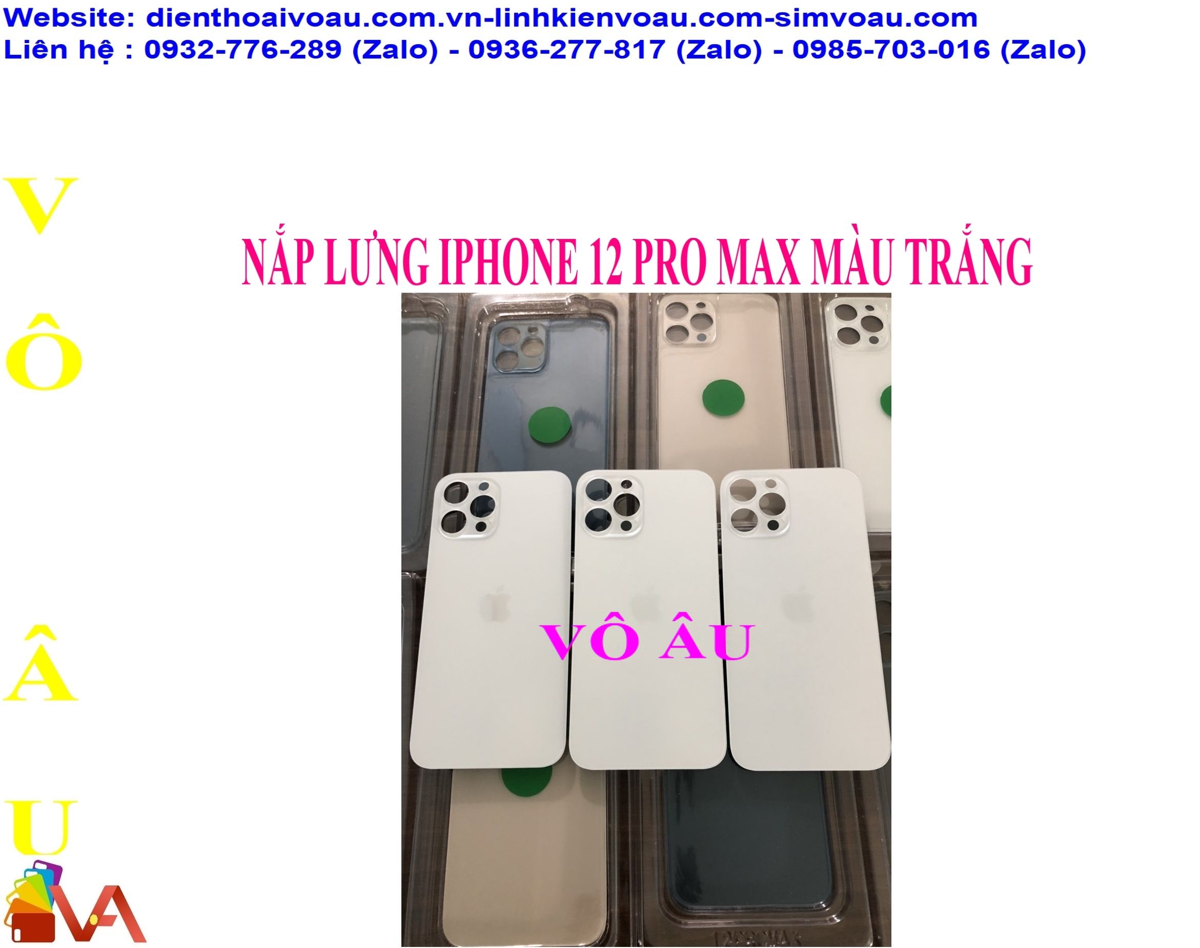 NẮP LƯNG IPHONE 12 PRO MAX MÀU TRẮNG