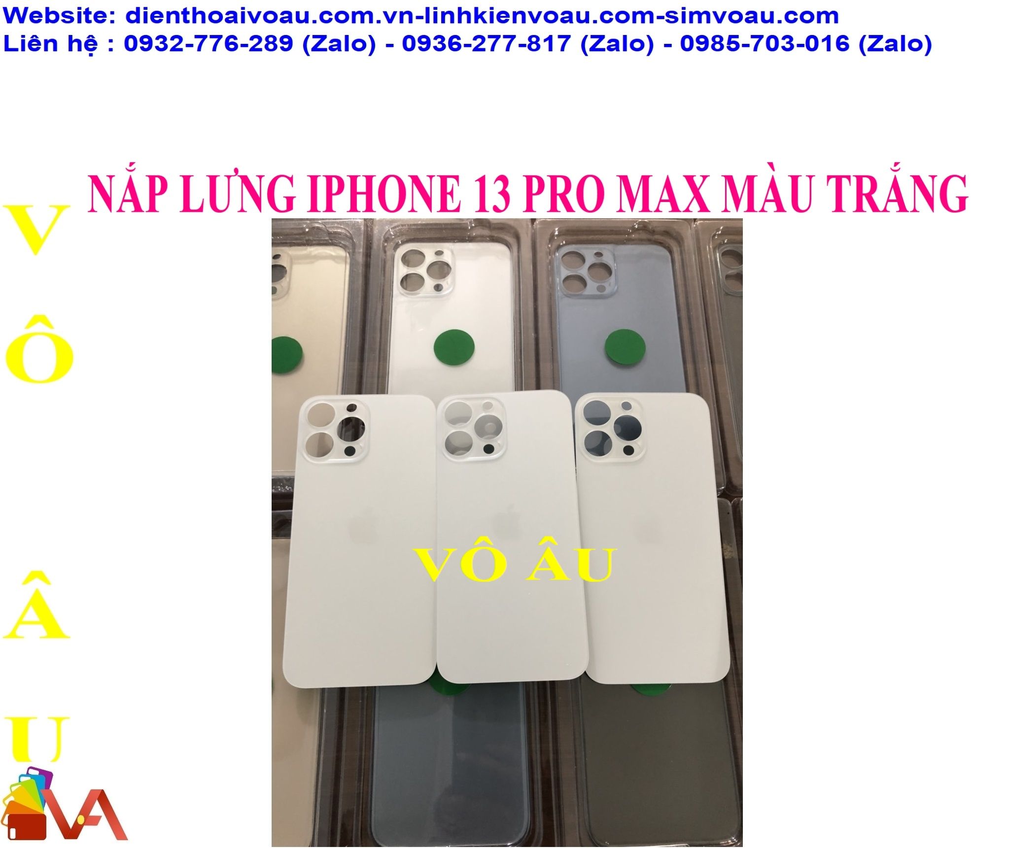 NẮP LƯNG IPHONE 13 PRO MAX MÀU TRẮNG