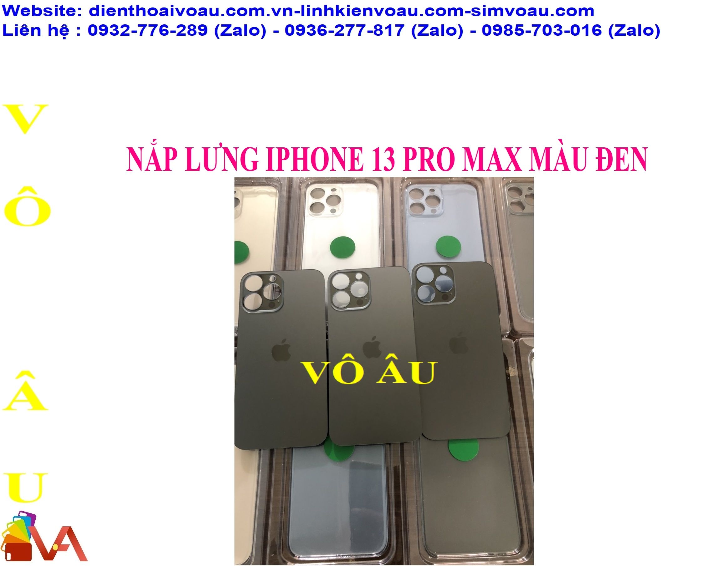 NẮP LƯNG IPHONE 13 PRO MAX MÀU ĐEN