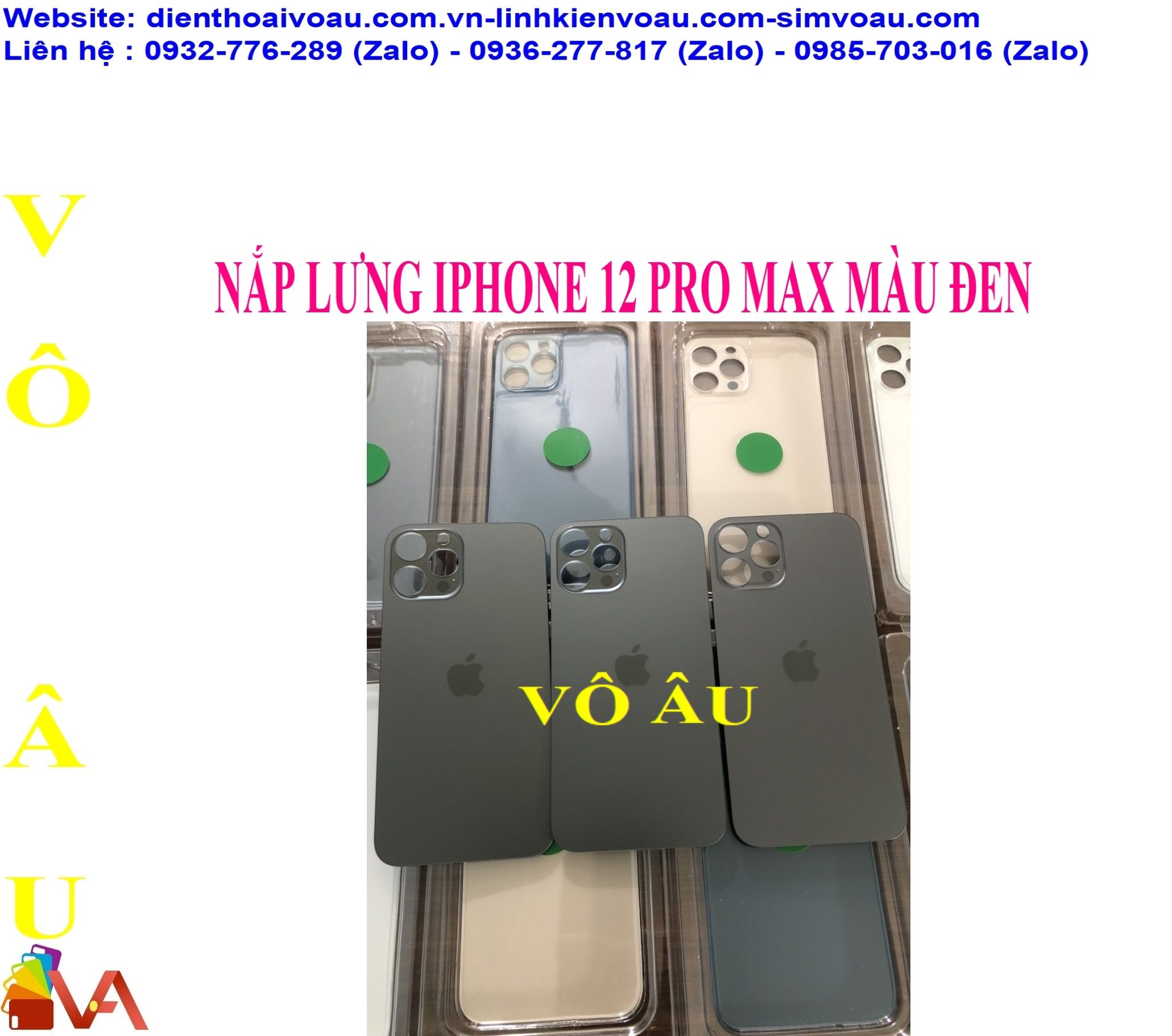 NẮP LƯNG IPHONE 12 PRO MAX MÀU ĐEN