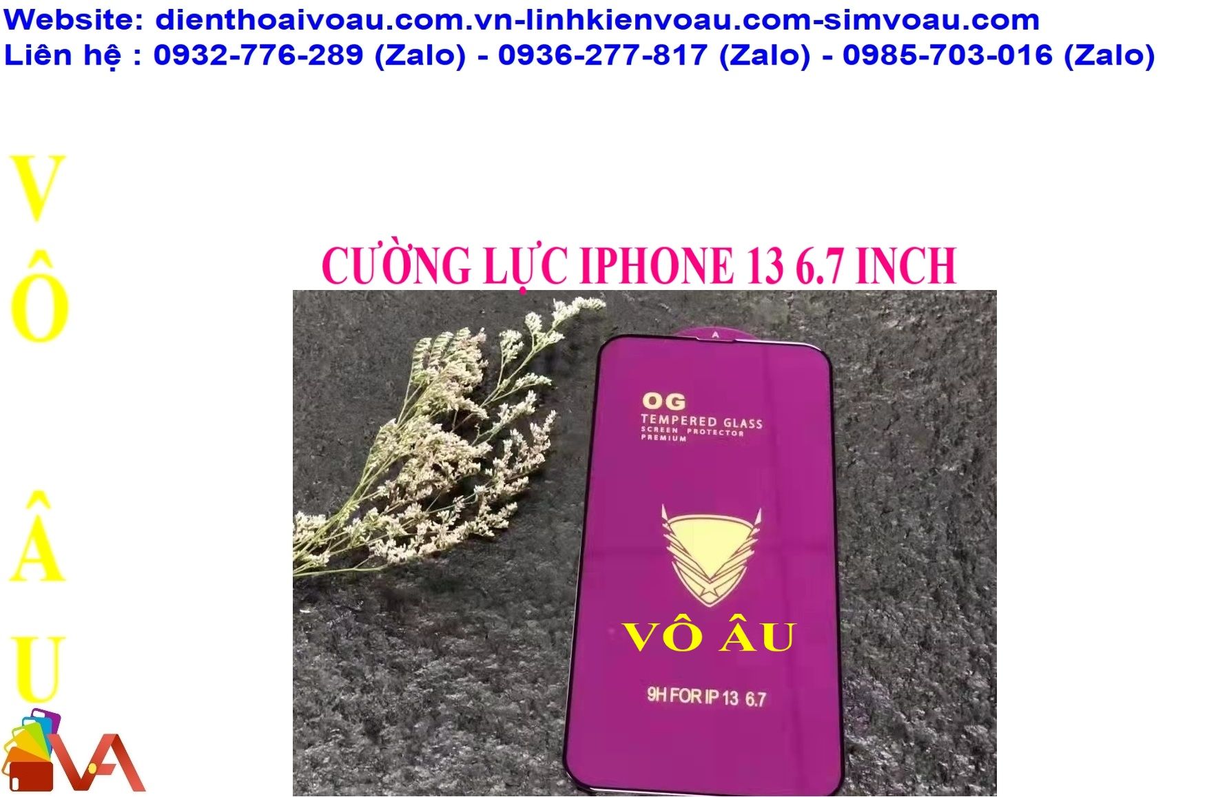 CƯỜNG LỰC IPHONE 13 6.7 INCH LOẠI OG