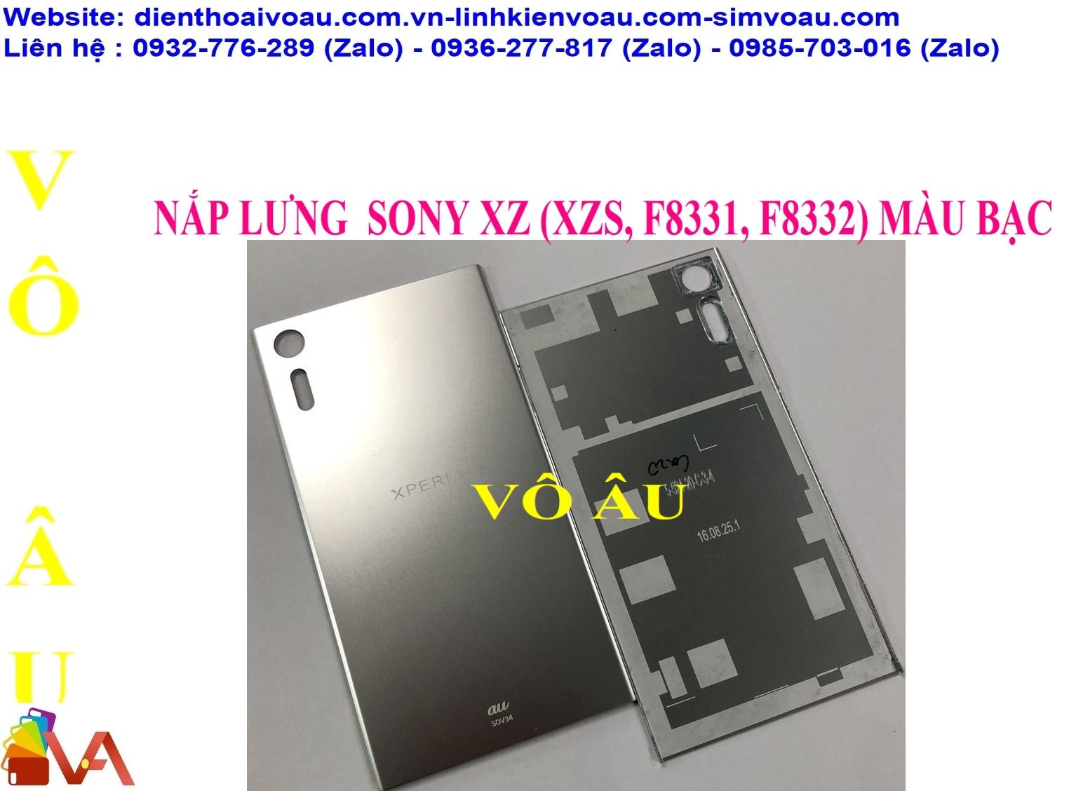 NẮP LƯNG SONY XZ (XZS, F8331, F8332) MÀU BẠC