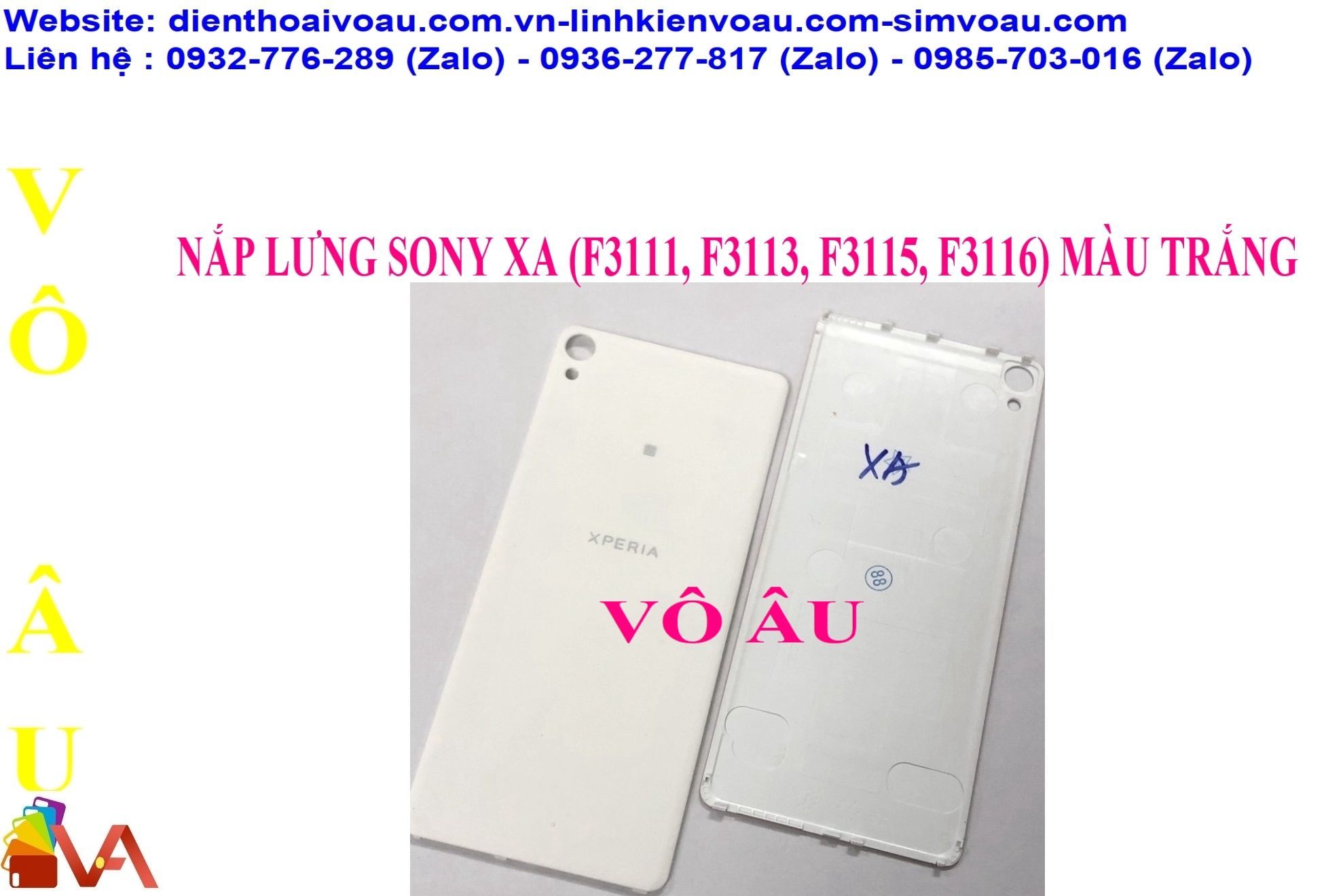 NẮP LƯNG SONY XA MÀU TRẮNG