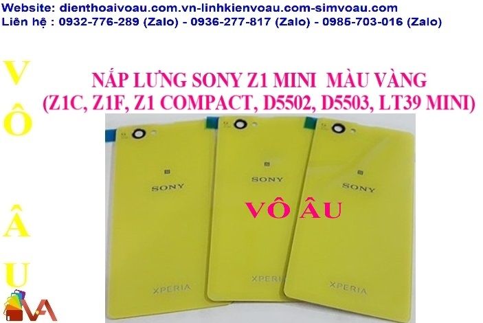 NẮP LƯNG SONY Z1 MINI MÀU VÀNG