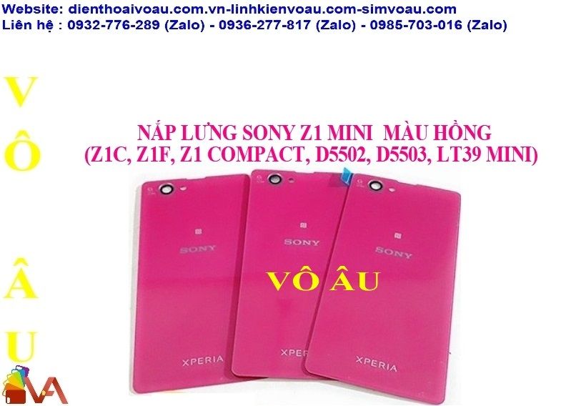 NẮP LƯNG SONY Z1 MINI (Z1C, Z1F, Z1 COMPACT, D5502, D5503, LT39 MINI) MÀU HỒNG