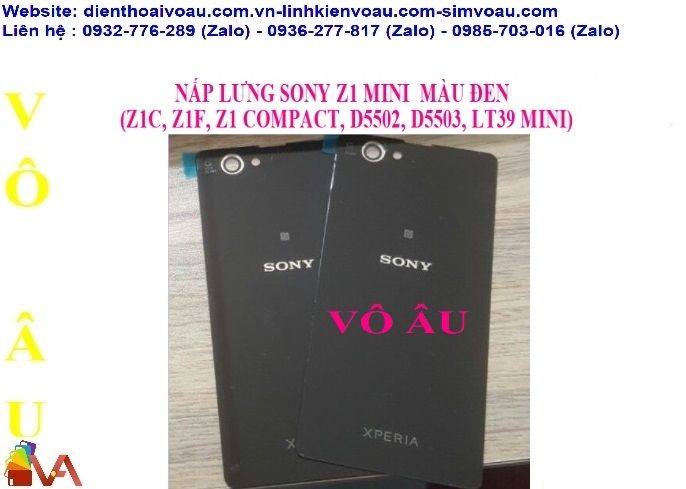 NẮP LƯNG SONY Z1 MINI (Z1C, Z1F, Z1 COMPACT, D5502, D5503, LT39 MINI) MÀU ĐEN