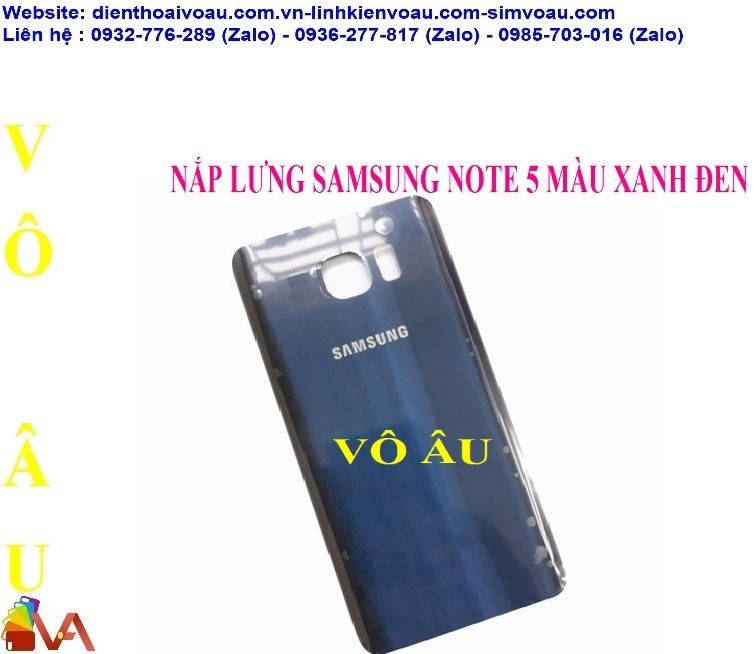 NẮP LƯNG SAMSUNG NOTE 5 MÀU XANH ĐEN