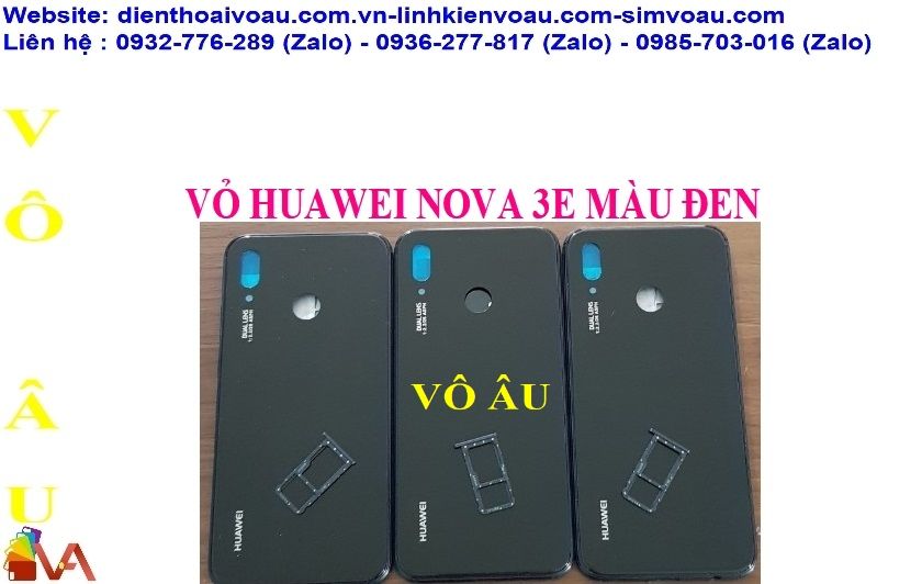 VỎ HUAWEI NOVA 3E MÀU ĐEN