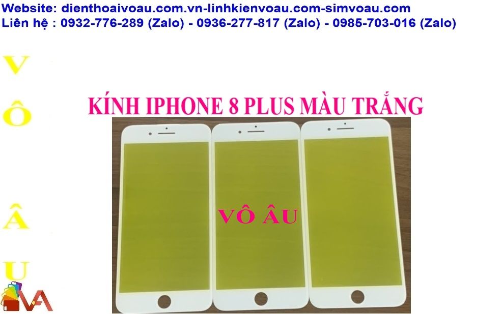 KÍNH IPHONE 8 PLUS MÀU TRẮNG