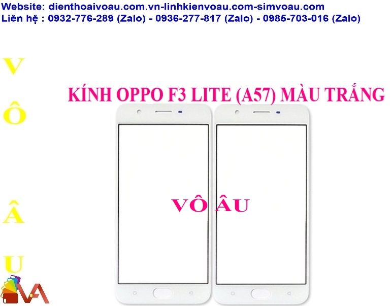 KÍNH OPPO F3 LITE MÀU TRẮNG