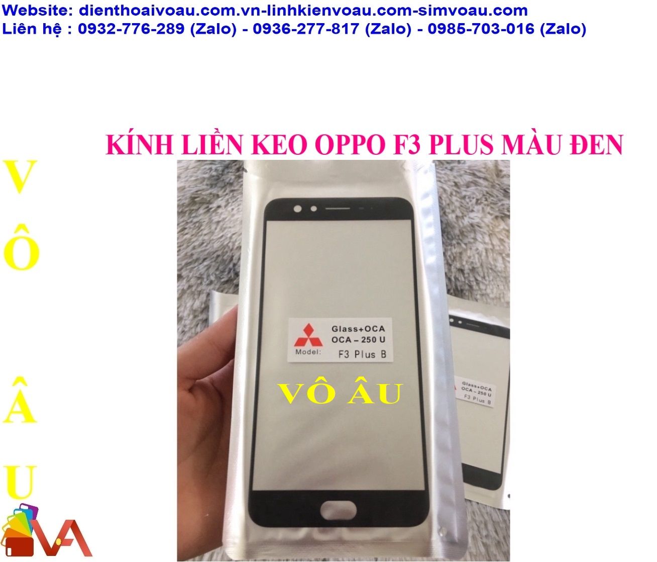 KÍNH LIỀN KEO OPPO F3 PLUS MÀU ĐEN