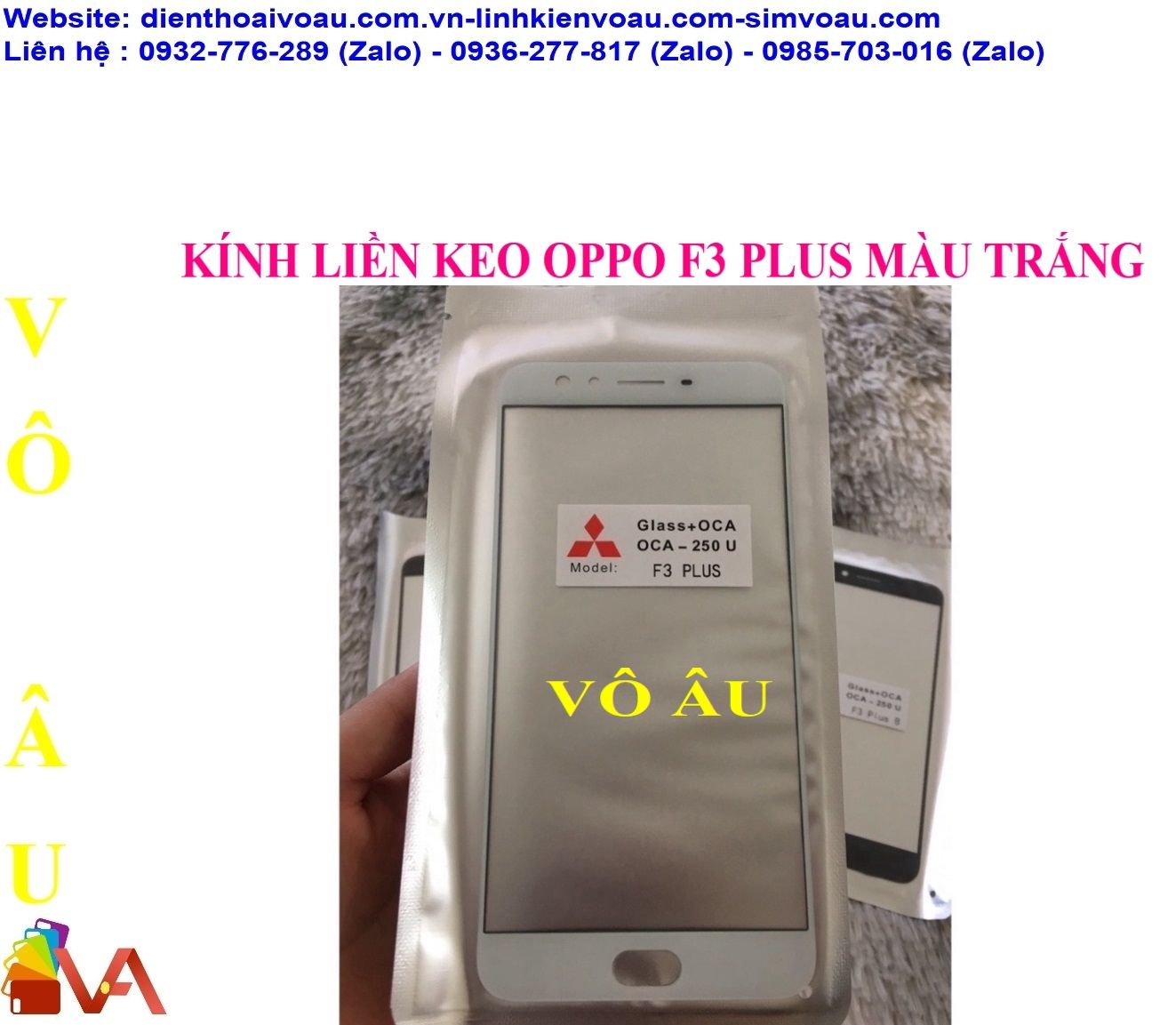 KÍNH LIỀN KEO OPPO F3 PLUS MÀU TRẮNG