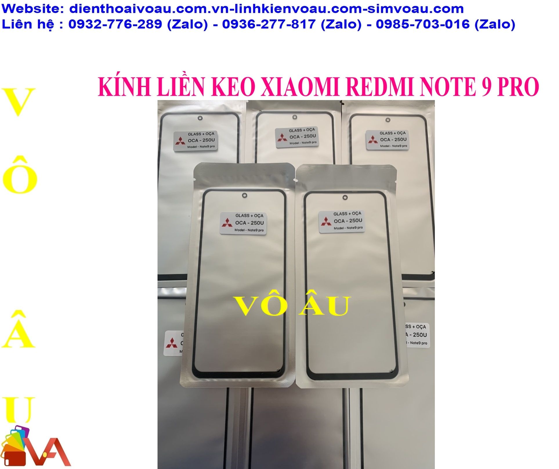 KÍNH LIỀN KEO XIAOMI REDMI NOTE 9 PRO