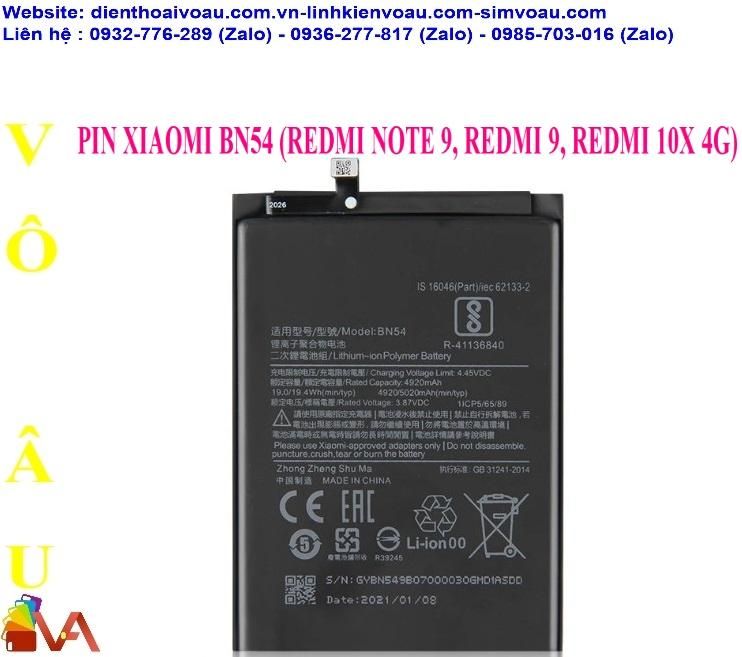 PIN XIAOMI BN54 (REDMI NOTE 9, REDMI 9, REDMI 10X 4G) ZIN