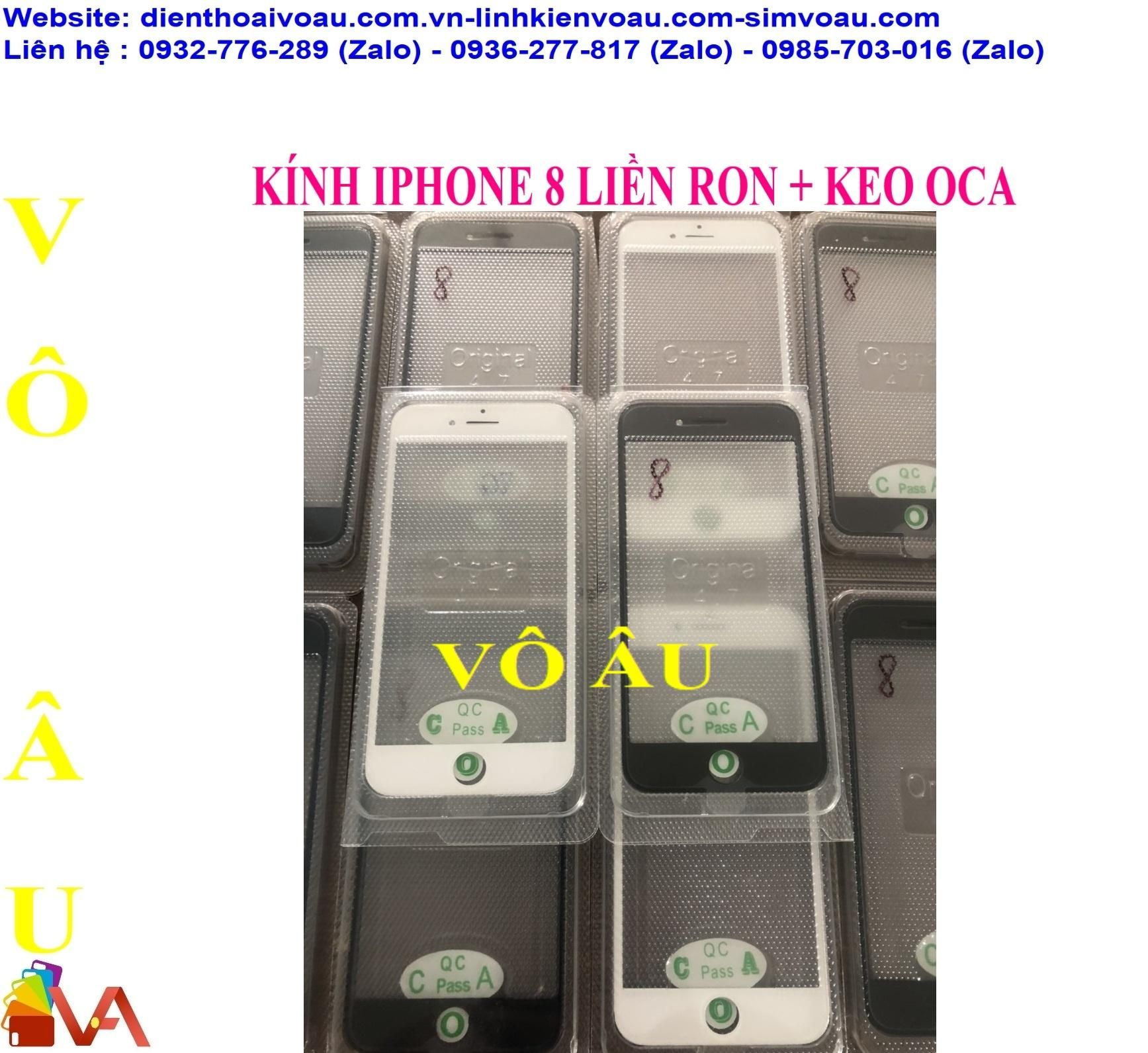 KÍNH IPHONE 8 LIỀN RON + KEO OCA