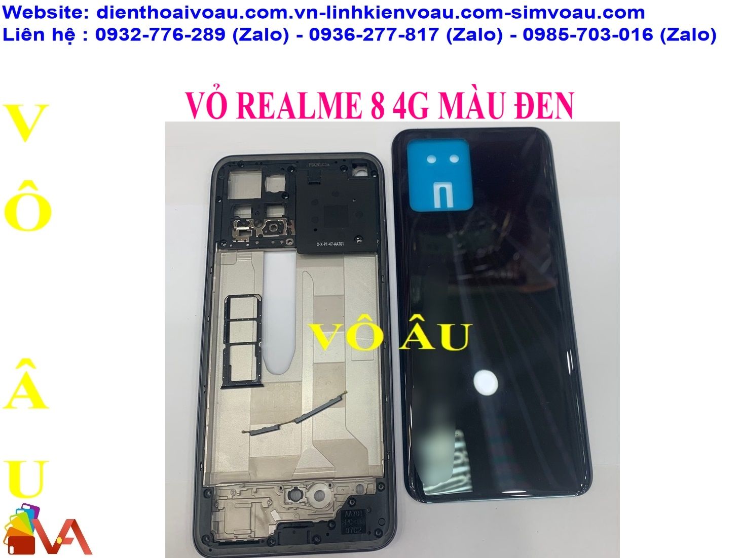 VỎ REALME 8 4G MÀU ĐEN