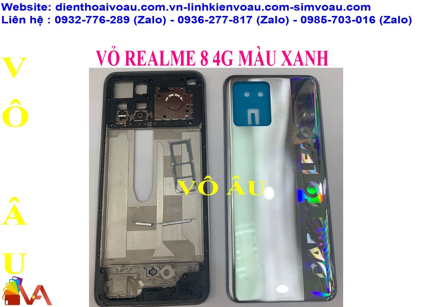 VỎ REALME 8 4G MÀU XANH