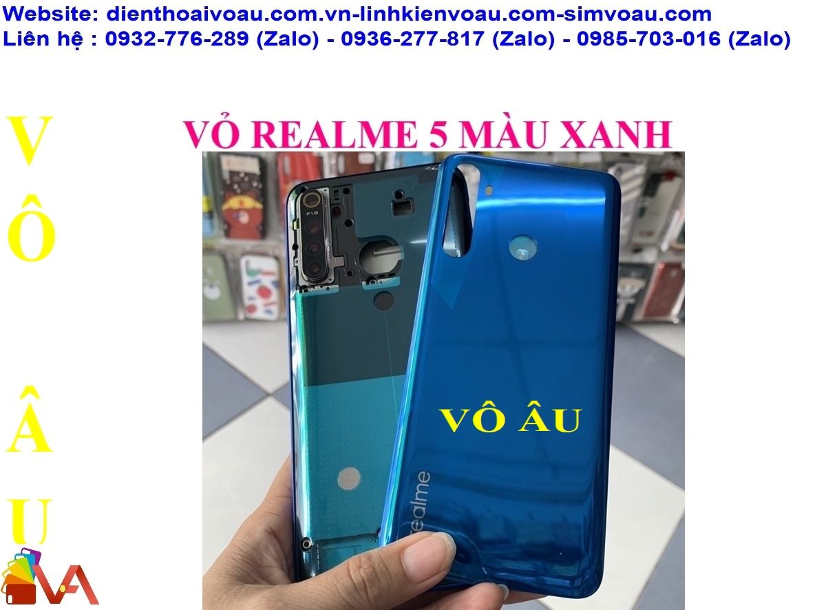 VỎ REALME 5 MÀU XANH