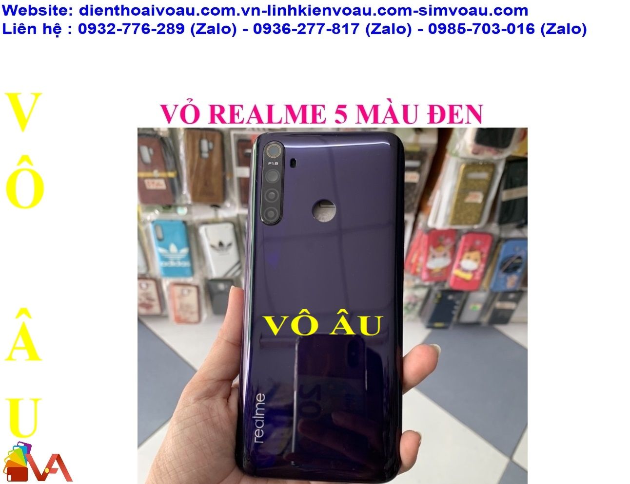 VỎ REALME 5 MÀU ĐEN